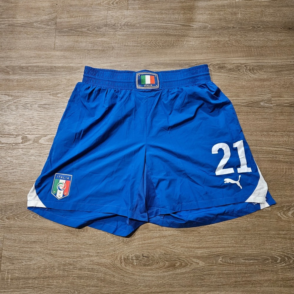 Puma‎ Italy Italia #21 Player Worn Soccer Shorts XXL FIGC Azzurri Football
